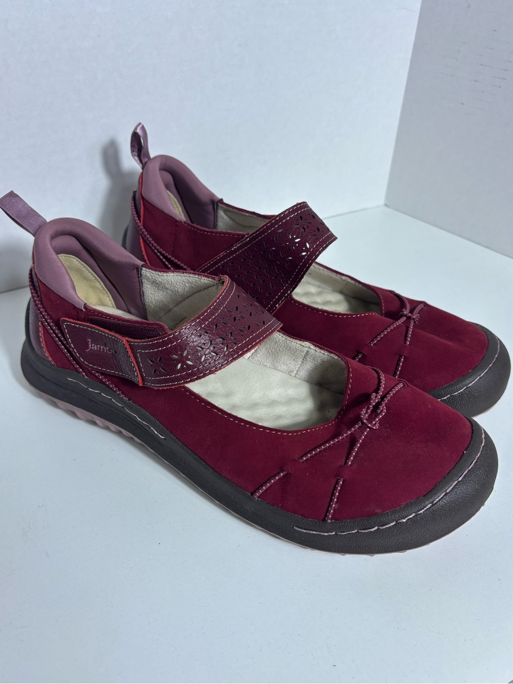 Women’s Jambu Deep Red Mary Jane Shoes Sz 9